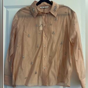 Zara Jewel Shirt size S New With Tags!!!!